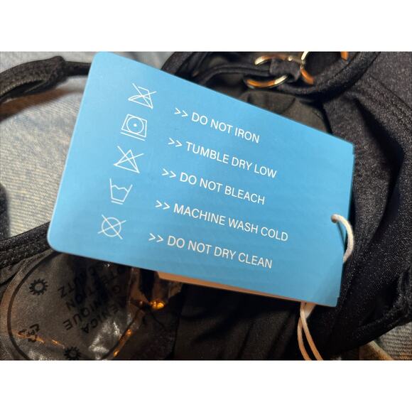 Women's Sexy 2 Piece String Triangle Bikini Bathing Suit Set Cheeky Black , XL - Picture 11 of 11